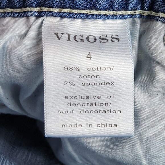 Vigoss Jeans Womens 4 Blue Skinny Leg Medium Wash Mid Rise Ankle Casual Denim - Picture 11 of 12